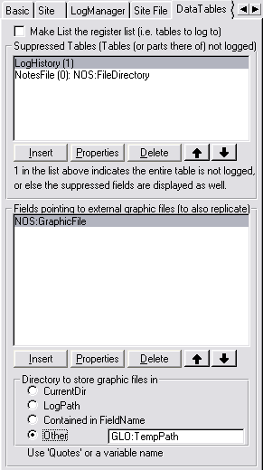 TPL Data Tables Tab