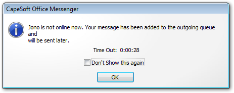 queued message window screenshot